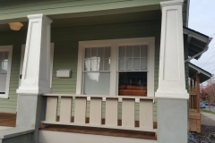 Old deck reno with modern railing