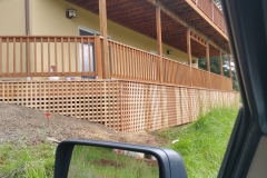 Deck, railing and skirt