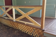 Deck and cedar railing