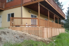 Deck skirt and railing