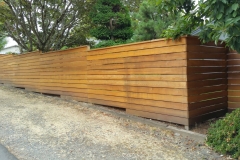 Fence horizontal modern 20 ft cedar