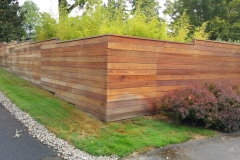Fence modern horizontal 20 ft cedar