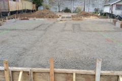 Plumbing drainage dig over the foundation