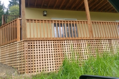 Deck skirt and deck railing